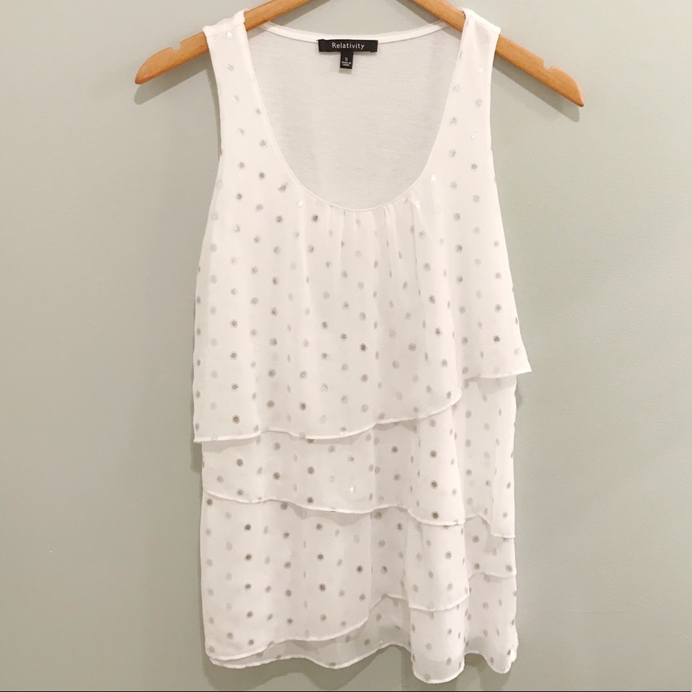 EUC Polkadot Tank Top Size Small